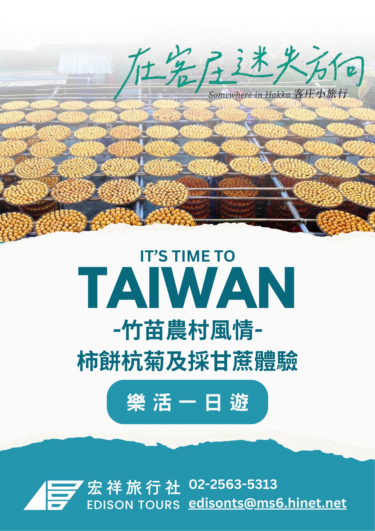 竹苗農村風情：柿餅杭菊及採甘蔗體驗