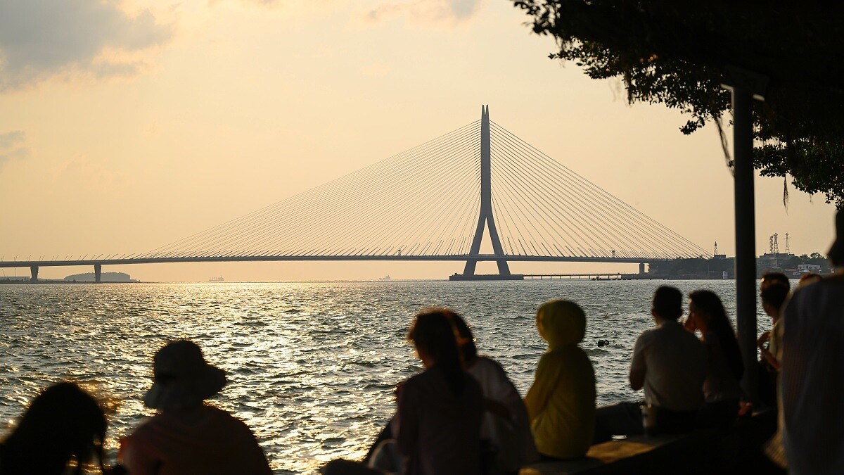 遠眺淡江大橋